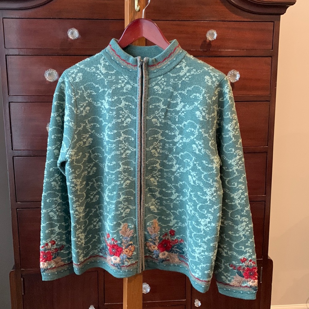 Pendleton | Fully Lined Green Embroidered Vintage… - image 1